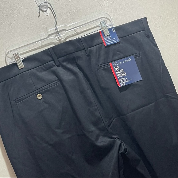 FALLS CREEK Men’s Straight No Iron Khaki Pants - Picture 3 of 7